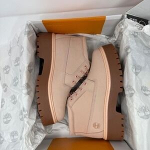 Timberland Stone Street Mid LC Chukka Pink Nubuck Youth 7 = 8.5 Women's - NWT